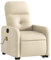 vidaXL Massagesessel, Sessel mit Aufstehhilfe Elektrisch, Relaxsessel mit Liegefunktion Vibrationsfunktion, Fernsehsessel Liegesessel Aufstehsessel, Creme Stoff