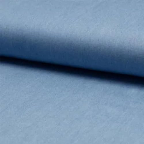 Viscosejeans COLLEEN Jeansstoff in Öko-Tex Standard 100 Qualität 100% Viscose - 50cm - Breite 145cm Blusenstoff Hosenstoff Bekleidungsstoff Meterware (Hellblau)