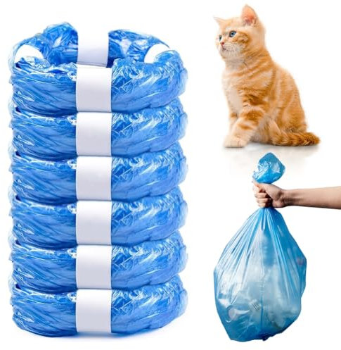 6 Stück Nachfüllpackung Nachfüllfolienringe Nachfüllbeutel kompatibel Nachfüllkasse für Litter Genie XL & Litter Locker & LitterLocker II Windeleimer und für Littycat Nachfüllkassette (6)