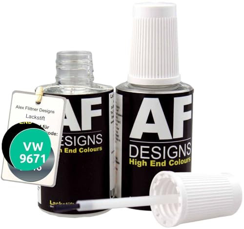 Alex Flittner Designs Lackstift für VW/Volkswagen Peppermint Grün 9671 schnelltrocknend 2x20ml