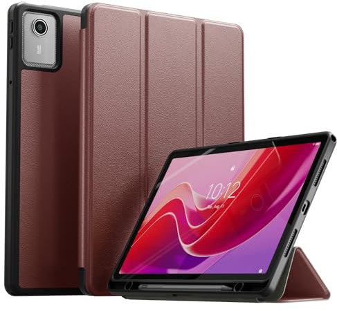 idudao per Lenovo Tab M11 Custodia Morbido TPU Premium con Portapenna, Cover per Tablet M11 11 Pollici 2024 TB330FU, Marrone