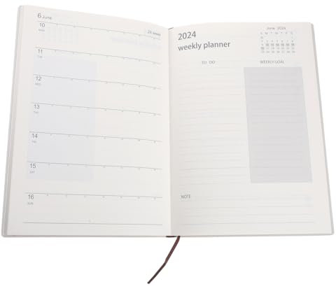 Tofficu 1 Zeitplan Kalender Notizbuch büroartikel Tageszeitung Terminkalender erinnerungsbuch Memoboard Terminplanblock Lehrerplaner und Unterrichtsplaner Gerades Korn Kurs Wochenplaner a6