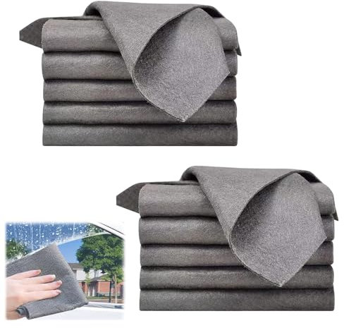 Cinsersr Nano Sparkle Tuch Original 10 Stück Nano Tücher Magisches Reinigungstuch Verdicktes Magisches Reinigungstuch Zaubertuch Zum Fenster Putzen Zum Abstauben von Küchen Gla Autos