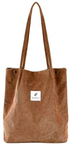 Molirex Cord Umhängetasche Damen, Mode Damen Umhängetaschen große Kapazität, Ideal für Alltag, Einkaufen, Schule, Ausflüge und Arbeit (Leopard)