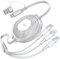 Retractable iPhone Charger, 3-in-1 Multi Charging Cable, 100W Fast Charging USB-C/A to Lightning/Type-C/Micro Retractable USB-C Cable for iPhone 15, Samsung, MacBook, iPad