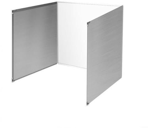 HEBEOT Splash Guard Plate Stainless Steel Kitchen Splashback Foldable Splashback For Kitchen Utility Rooms Cooker 29 * 40(29 * 40 3slices)