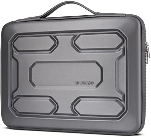 DOMISO Funda para portátil Resistente a los Golpes de 14 Pulgadas con Funda Protectora con asa Compatible con ThinkPad A485/HP ProBook 640 G4/645 G4/14 ThinkPad P14s T14s L14 Gen 2,Gris Oscuro