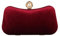 YUEZHAN Abendtasche Damen Clutch Frauen Abend Schulter Tasche Mode Braut Samt Clutch Party Solid Color Weiblich Elegant Prom Hochzeit Cross Body Handtasche Geldbörse Burgund