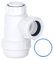 PlumbEZ Sifone a bottiglia poco profondo, 32 mm, con anello antiscivolo, salvaspazio, guarnizione da 38 mm, kit di scarico per lavello da cucina, conforme BS EN2574-1.