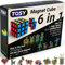 TOSY Magnet Cube 3x3 – 240 Magnete, 6 in 1 Spielzeug: 3x3 oder 2x2 Puzzle-Würfel, Verwandelbarer Fidget Spinner, Infinity Cube, Bausteine, 2D Puzzlespiel, Leuchtendes Valentinstags-Ostergeschenk