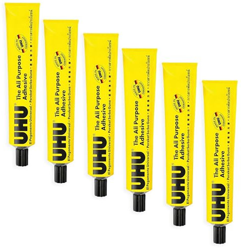 UHU Pegamento multiusos – 60 ml – Paquete de 6 tubos
