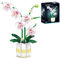 Orchidee Bonsai Blume Bausteine Bausatz, 616 Stück künstliches Blumen Modell Spielzeug, Pflanzensammlung Blumen Klemmbausteine, Geschenkideen für Kinder und Erwachsene und als Dekoration für das Büro