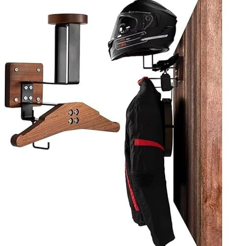 diceevil Motorrad Helm Halterung Wand, Motorradhelm Halterung Jacke Kleiderbügel Platte Carrier Organizer Rack für Motorrad,Radfahrerausrüstung,Jacke