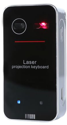 YUKOFE Projection Keyboard Compact Wireless BT Portable for Phone Pad Android Mac, Red Mini Keyboard Function