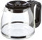 Anakel Home Jarra de Cristal para Cafetera de Goteo con Altura Regulable | Medidas 13,5-15cm de Alto x 14cm de Ancho | Jarra de Café con Tapadera, Color Negro
