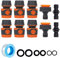 Garden Hose Pipe Connector for Tap,Hose Pipe Connectors Fittings Set,Outside Tap to Hose Connector Fittings Set-Quick Connector,Tap Adapter for Tap 3/4''&1/2'' 2 in 1