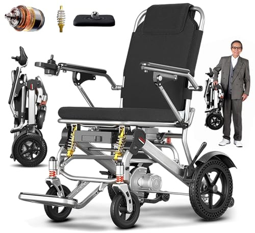 ZQHQKJ Elektrorollstuhl, Faltbar & Ultraleicht (13,8 kg) – Elektrischer Rollstuhl mit 500W Motor, Bis zu 35 km Reichweite, 150 kg Tragkraft. Ideal für Senioren & Alltag.