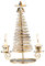 Cabilock 1 Stück Dekorativer Kerzenhalter Form Eines Tannenbaums Goldener Kerzenständer für Wohnzimmer Stilvolle Dekoration Romantische für Innenräume für Lichter