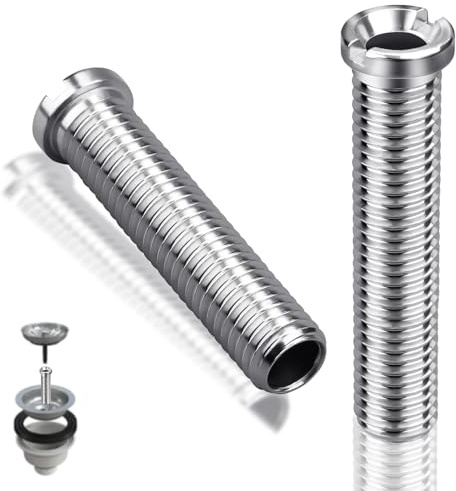 SWTYExt 2 Stück Hohlschraube Spüle M12 x 30mm Edelstahl | Hohlschrauben für Siebkorbventile, Abflusssieb Waschbecken, Küchenspülen, Siebkorbventil, Ablaufventil Zubehör