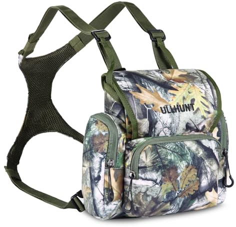 HUNTARMOR Fernglas-Geschirr Brusttasche, Jagd-Bino-Geschirr mit Entfernungsmesser-Tasche & Fernglas, Fernglas-Pack für die Jagd