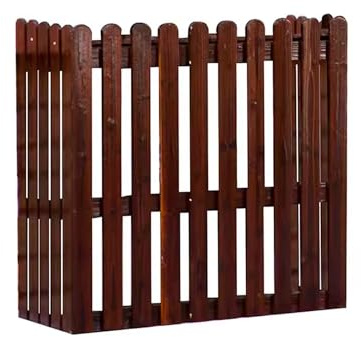 Outdoor-Wärmepumpenabdeckung, Klimaanlage, Holzverkleidung, Dekoration, Blumenständer, Braun, 105 x 50 x 95 cm, schützt und verschönert Ihre Außengeräte