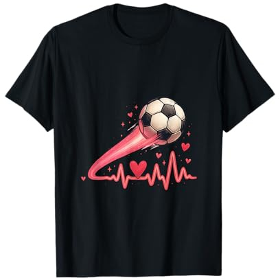 Fußball, Herzschlag, Bewegung, Energie, Kunst T-Shirt