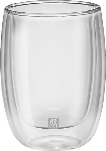 ZWILLING Sorrento Doppelwandige Kaffee-Gläser, 2x200 ml, Borosilikatglas, Thermogläser, hitzebeständig, 2-tlg