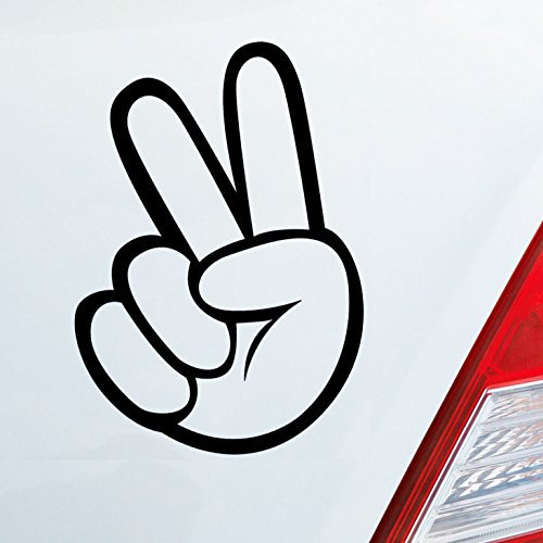 Hellweg Druckerei Peace Shocker Zeichen Tuning Auto Aufkleber Sticker Heckscheibenaufkleber