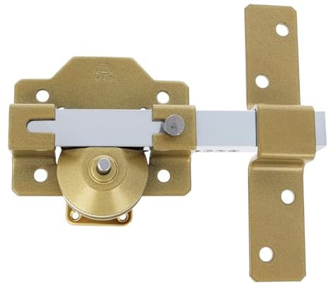 Amig - Serrure de sécurité en acier doré 3-88 x 153 mm | Haute résistance avec cylindre de sécurité et loquet | Recommandé par les experts, Doré, Acier Allié