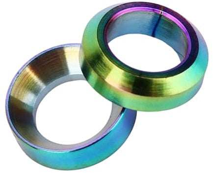 M6 Titanium Bremse Schraube Spacer f¨¹r Mountainbike - Konkav Konvex Ausgleichsscheibe, Unterlegscheiben f¨¹r Fahrrad (Farbe: Bunt)