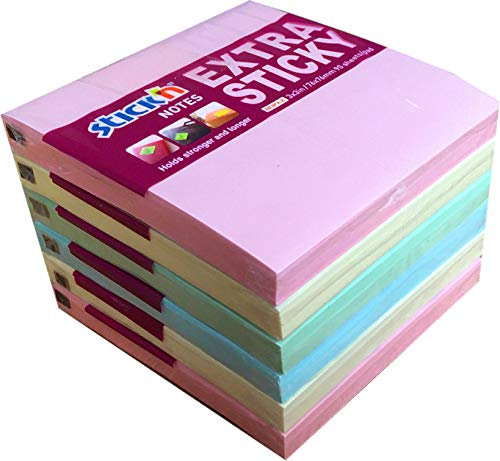 Stick N 21659 76 x 76 mm extra Grillmeister Sticky Notes Pastellfarben – sortiert (6 Stück)