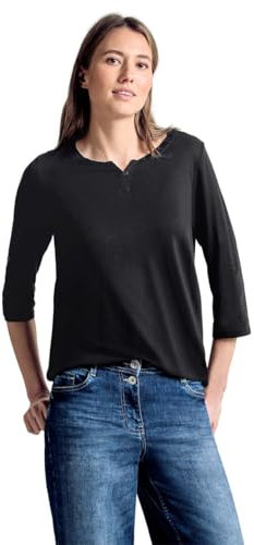 Cecil Damen 313172 Fenja T Shirt, Schwarz (Black), XXL EU