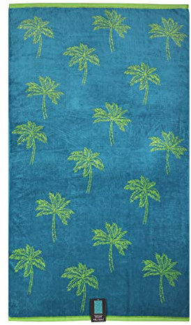 jilda-tex Strandtuch 90x180 cm Badetuch Strandlaken Handtuch 100% Baumwolle Velours Frottier Pflegeleicht (Palm Springs)