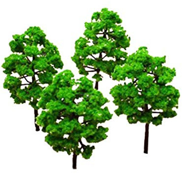 BESPORTBLE Modellbau Bäume 25 Stück Miniatur Baum Set Für Landschaftsgestaltung Und Modelleisenbahn Zubehör Kunststoff Ho N Z Maßstab Höhe 6 cm Grün Dekoration Für Haus Schreibtisch Wohnzimmer