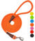 MayPaw 4/6/8/10 FT Dog Lead, Classic Solid Colours, Strong Nylon Rope Dog Lead Reinforced with Leather Tailor Connection Heavy Duty Silver Clasp (10ft*1/2, Orange)