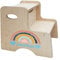 Holzura Tritthocker Kinder, Hocker aus Holz für Bad und Küche, Holzhocker personalisierter Toilettenhocker mit Name