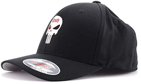 PATCHERIA Hut Modell Flexfit® bestickt Chris Kyle Craft - Schwarz, Schwarz , 56