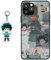 Staremeplz Compatible with iPhone 12 Pro Max Case With Anime Figure Design [With Keychain], Soft Silicone TPU Cartoons Protective Phone Case for Compatible with iPhone 12 Pro Max