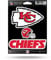 Rico Industries NFL Kansas City Chiefs Triple Play Aufkleber-Set, 12,7 x 17,8 cm, 3 Aufkleber