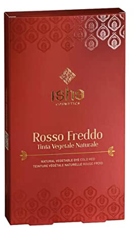 isha cosmetics - Henna roja fría 100 g – Tinte en polvo vegetal y natural