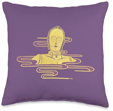 Star Wars C-3PO Golden Droid Wurfkissen, 40,6 x 40,6 cm, mehrfarbig