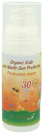 Bio Sonnencreme für Kinder-LSF30 sensitiv,für Gesicht und Körper| hoher sofortiger Schutz der empfindlichen Haut| Mineralfilter|Naturkosmetik|Sun Protection Sonnenschutzcreme AZETA bio_LUNA bio 50ml