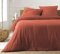 KGS Parure de Lit en Gaze de Coton - 220x240 cm - Plusieurs Coloris (Terracota)