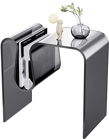 solaround Acryl Beistelltisch, Nachttisch Wohnzimmertisch Couchtisch, Tisch für Wohnzimmer Schlafzimmer (Schwarz)