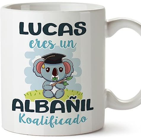 MUGFFINS Tazas Personalizadas para ALBAÑIL - En Español - Koalificados Personalizados - 11 oz / 330 ml - Regalo Personalizable original y divertido