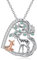 YAFEINI Hirsch Halskette für Damen Mutter Tochter Kette 925 Silber Tier Halskette Anhänger Muttertag Halskette Geschenk für Mutter Tochter Oma (Hirsch Halskette)