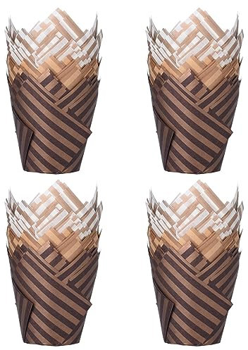 Bafnsiji 300 pirottini per cupcake a tulipano, pirottini per muffin, usa e getta, antiaderenti, per torte, matrimoni