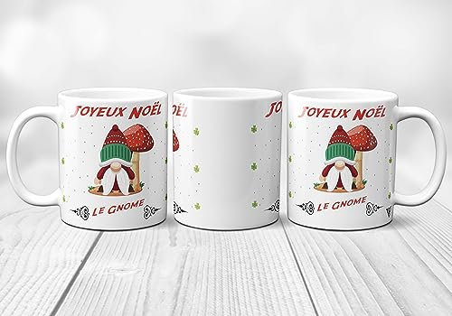 SUPER FABRIQUE Taza de cerámica Feliz Navidad del Gnomo