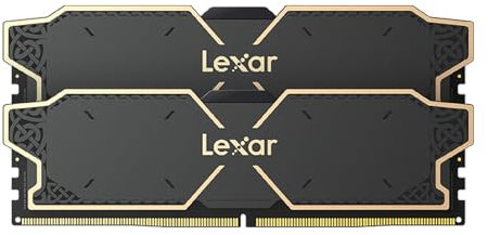 Lexar THOR 32GB (2x16GB) DDR5 RAM 5600MT/s CL36 1.25V Desktop Memory with Heatsink, AMD Expo and Intel XMP 3.0 (Black) LD5U16G56C36LG-RUD