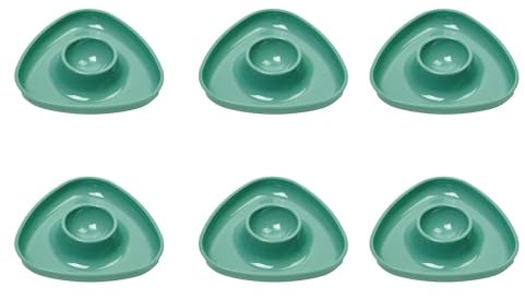 Westmark 6 Coquetiers, Triangulaire, Empilable, Plastique de Haute Qualité, Tri, Vert-Menthe, 207022EM